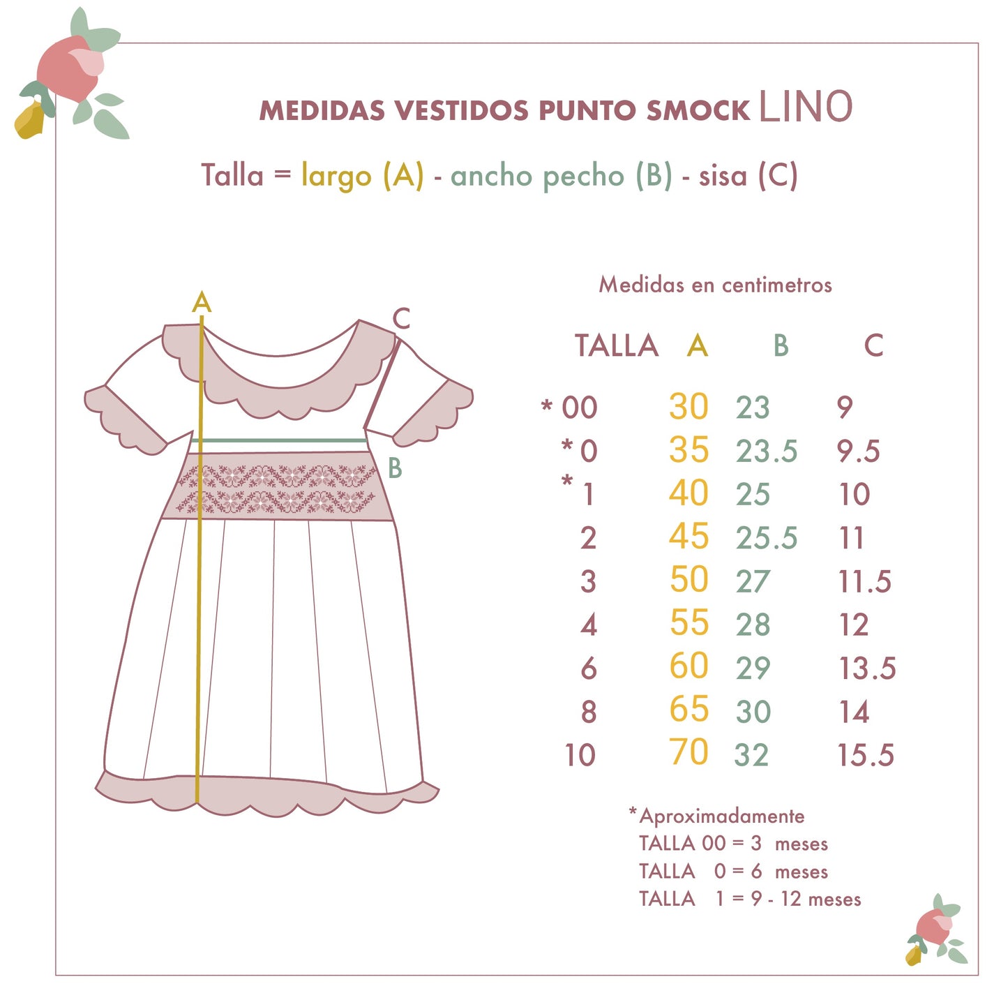 Vestido Lino Bordado Palo Rosa