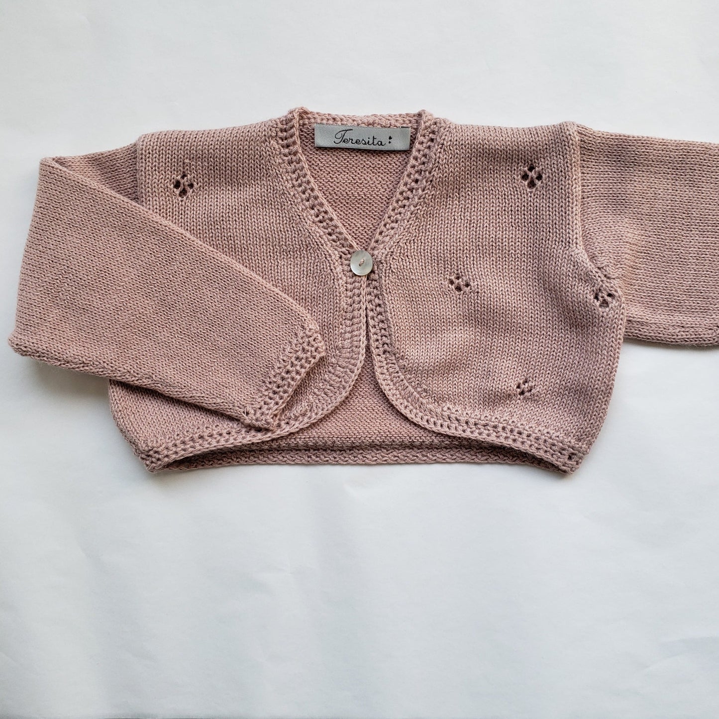 Bolero Lucía hilo palo rosa