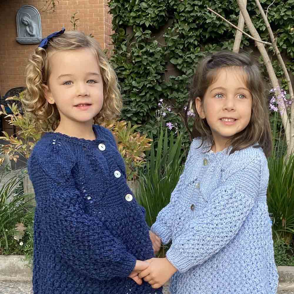 Chaleco Espiga lana azul