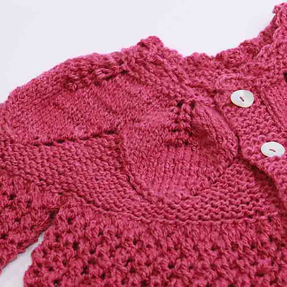 Chaleco Espiga lana guinda