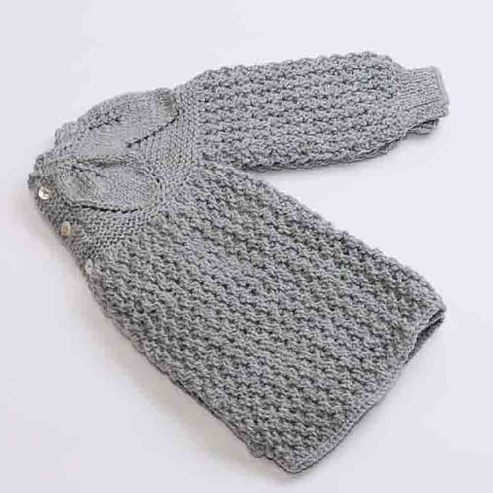 Chaleco Espiga lana gris