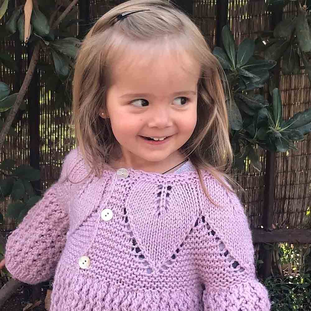 Chaleco Espiga lana palo rosa