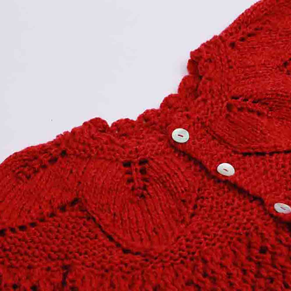 Chaleco Espiga lana rojo