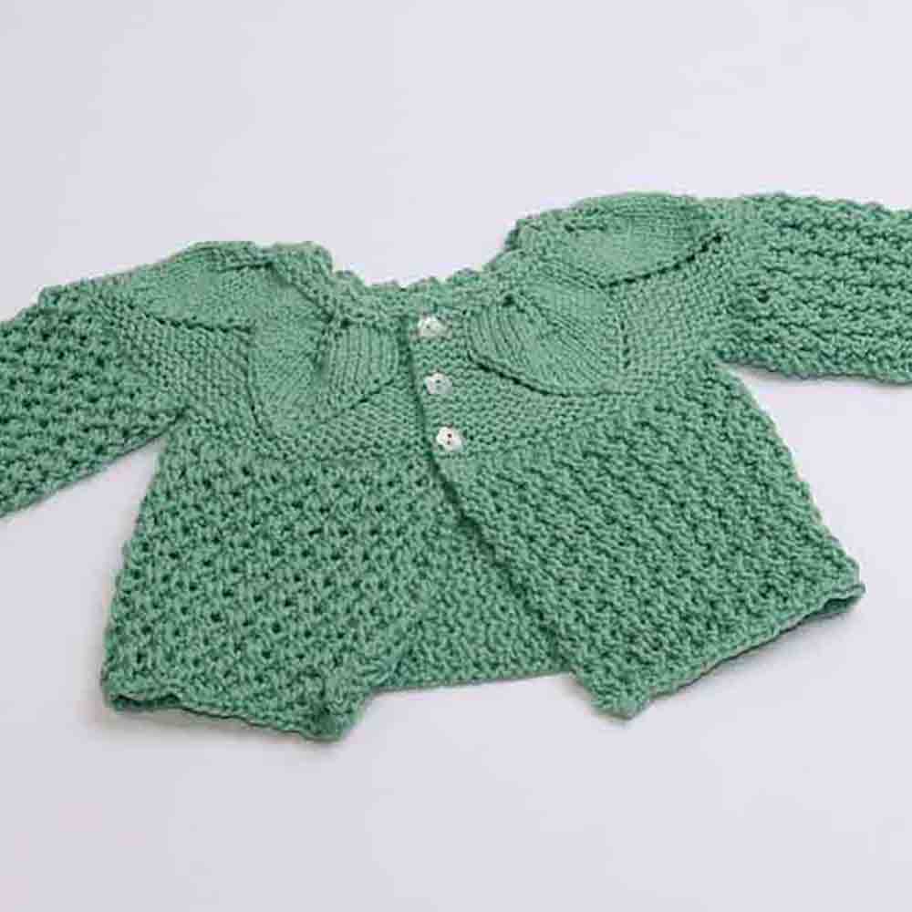 Chaleco Espiga lana verde menta