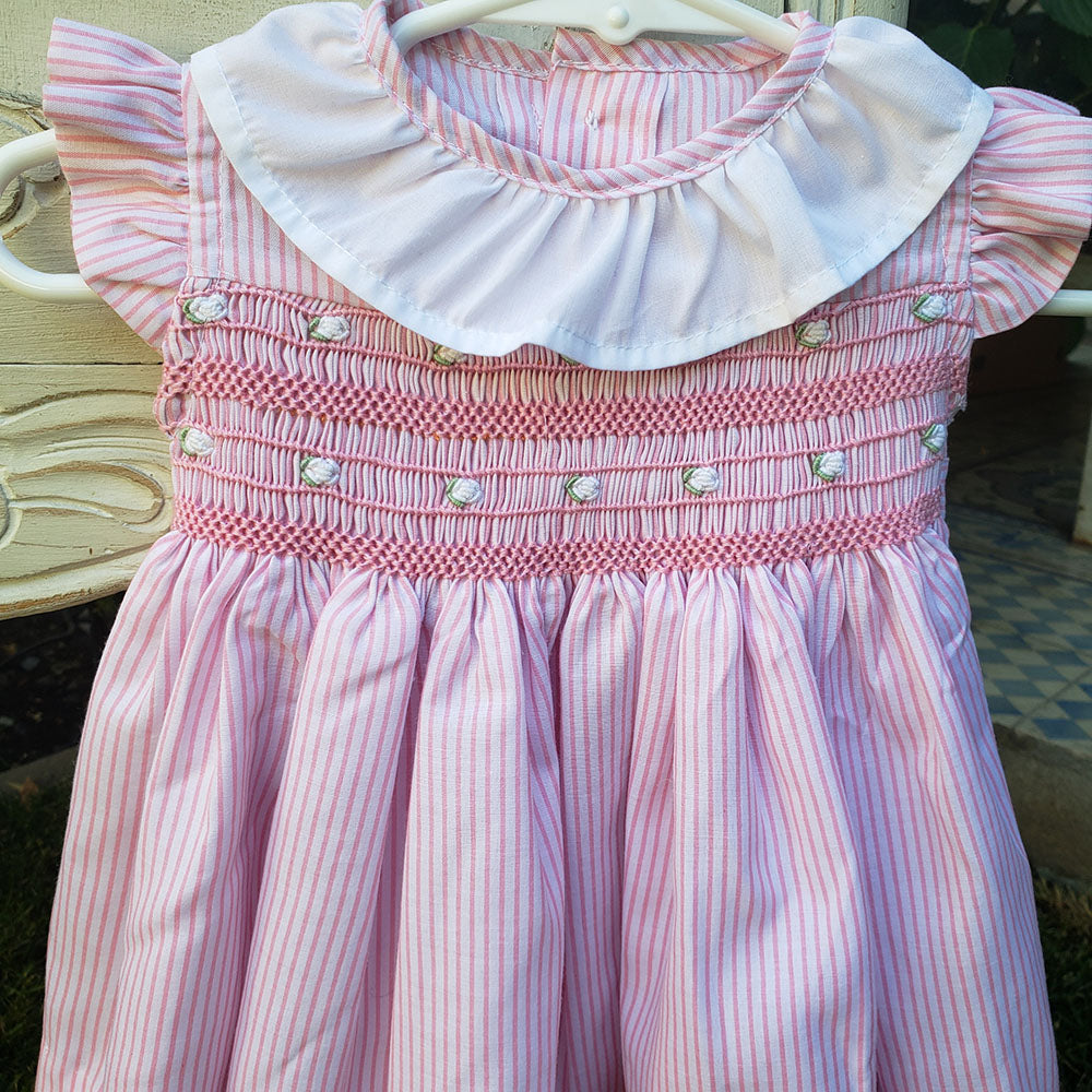 Vestido Punto Smock Crisantemo