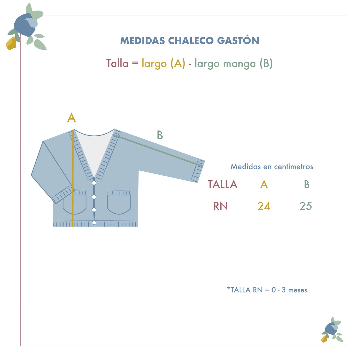 Chaleco Gastón lana celeste