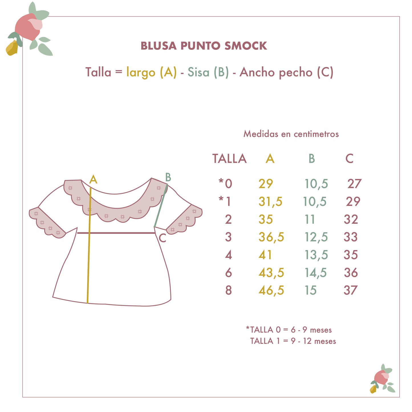 Blusa punto smock Buho