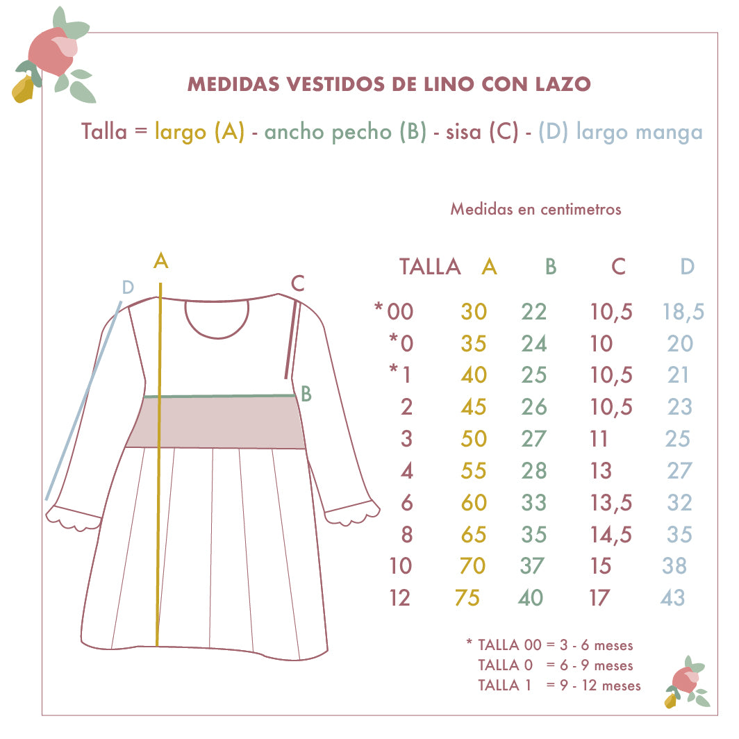 Vestido Lino Palo Rosa Manga larga