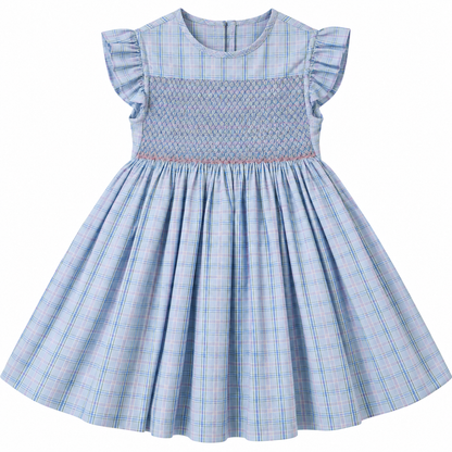Vestido Dominga Cuello Redondo Manga Con Vuelos
