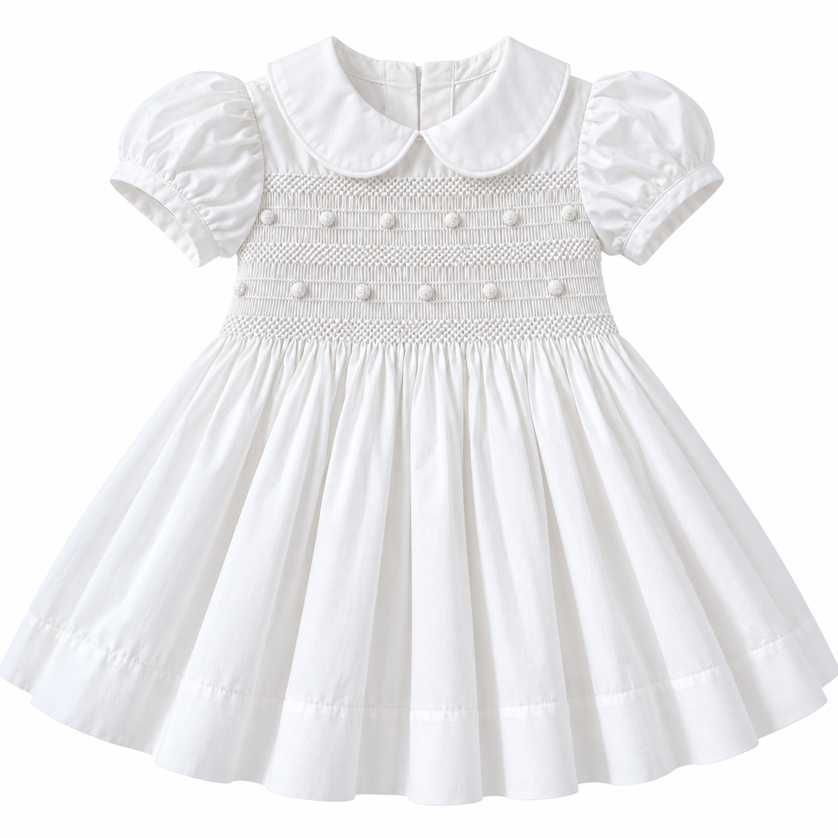 Vestido Dominga Cuello Bebé Manga Globo