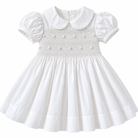 Vestido Dominga Cuello Bebé Manga Globo