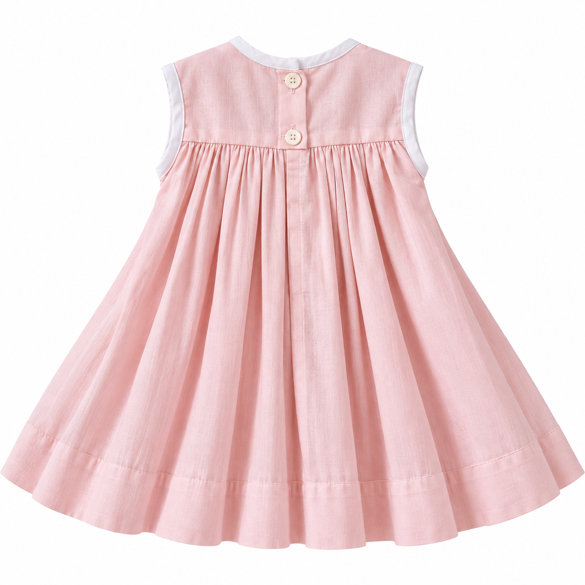 Vestido Dominga Cuello Redondo Sin Manga
