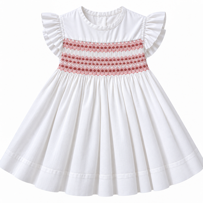Vestido Dominga Cuello redondo Manga con vuelos