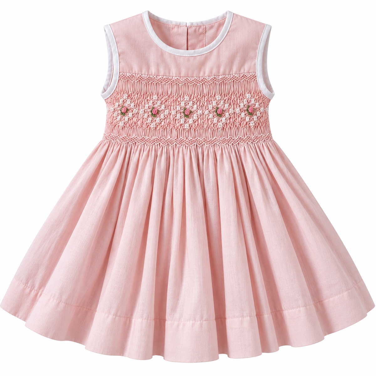 Vestido Dominga Cuello Redondo Sin Manga