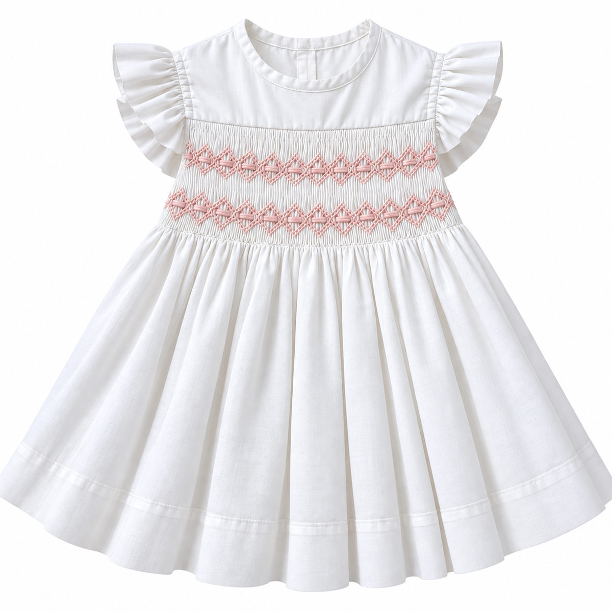 Vestido Dominga Cuello redondo Manga con vuelos