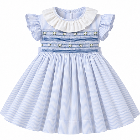 Vestido Dominga Cuello Payaso Manga Con Vuelos