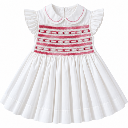 Vestido Dominga Cuello Bebé Manga Con Vuelos