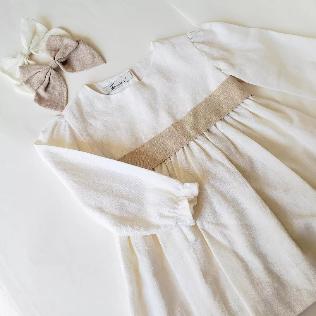 Vestido lino Calendula Manga larga
