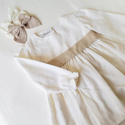 Vestido lino Calendula Manga larga