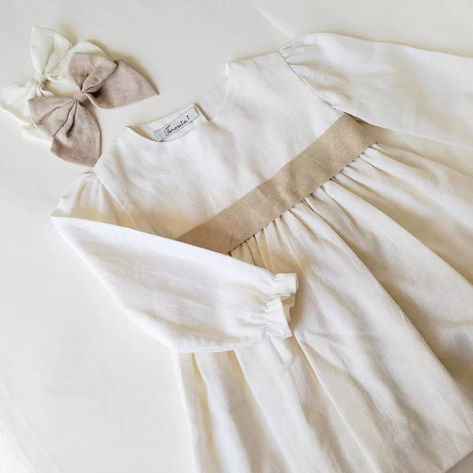 Vestido lino Calendula Manga larga
