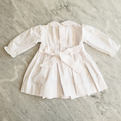 Vestido Punto Smock Bautizo manga larga