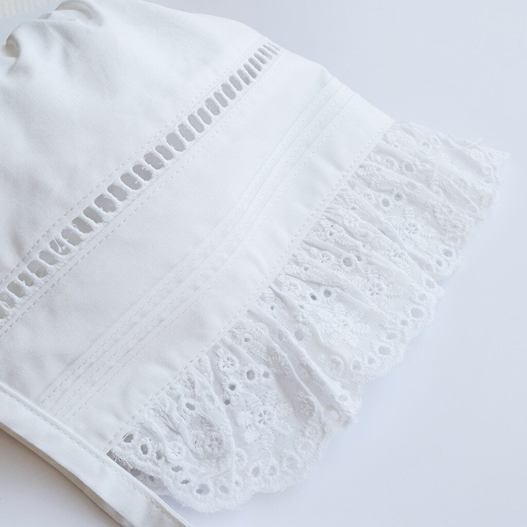 Capelina algodón blanca