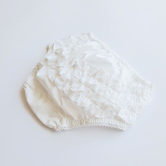 Calzón cubre pañal blanco