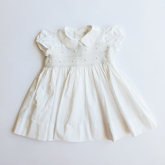 Vestido Punto Smock Blanca primavera - verano