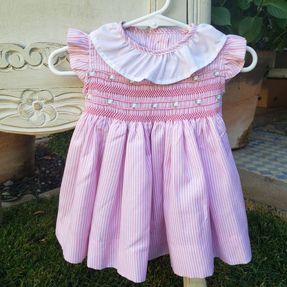 Vestido Punto Smock Crisantemo