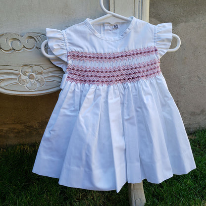 Vestido Punto Smock Violeta