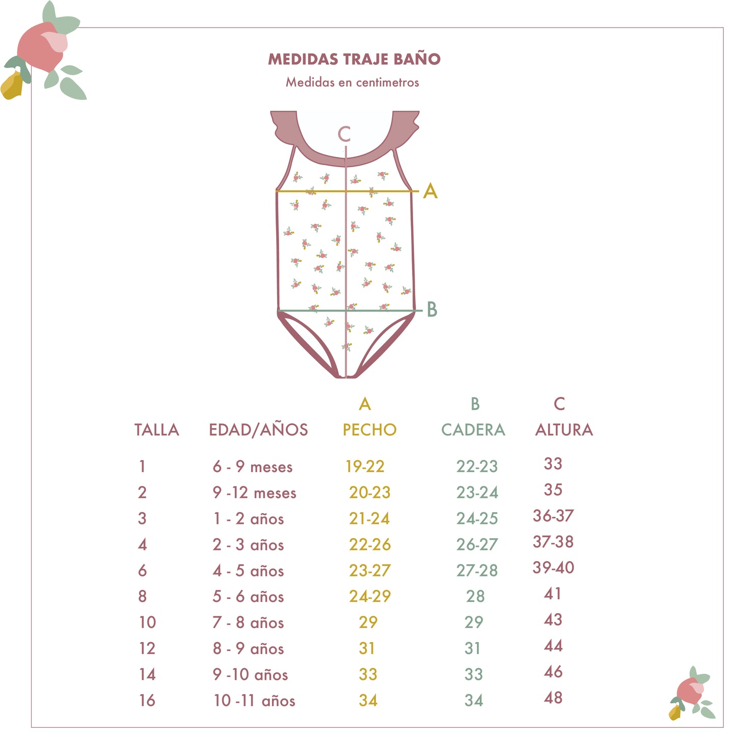 Traje de baño Begonia 315